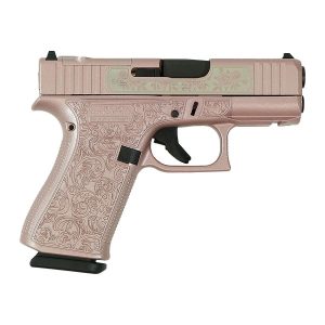 experience luxury and performance with the glock 43x mos rose gold engraved pistol