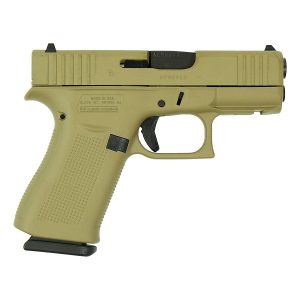 glock 43x fs 9mm pistol: flat dark earth finish with front rail