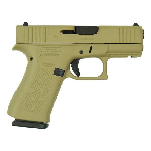 glock 43x fs 9mm pistol: flat dark earth finish with front rail