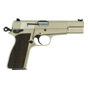 inglis p 35 nickel 4.7" barrel with g10 grips and fiber optic sight