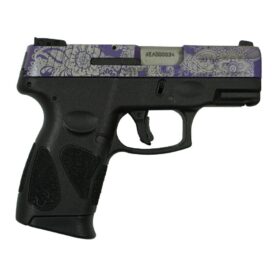 custom glock g43 subcompact pistol 9mm revolution engraved frame brown glui4350201rev firearm