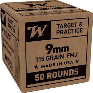 winchester service grade 9mm luger ammo 115 grain full metal jacket