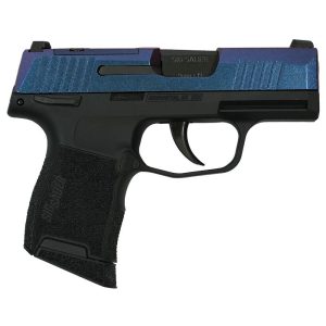 sig sauer "mongoose purple" p365 optic ready handgun 9mm luger 10rd magazines(2) 3.1" barrel x ray 3 sights manuel safety