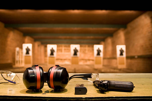shooting equipment ready to use