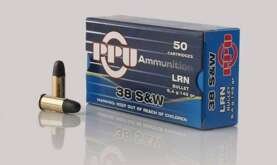 PPU Handgun Ammunition .38 S&W 145 gr LRN 689 fps 50/ct
