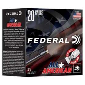 Federal All American Shotshells 20ga 2-3/4" 7/8oz 1200 fps #8 25/ct