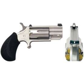 NAA PUG DP Ported Handgun .22 Mag 5rd Capacity 1" Barrel Silver with Black Grips