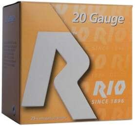 Rio Small Game Load Shotshell 20 ga 3" MAX 1-1/4 oz #6 1250 fps 25/Box