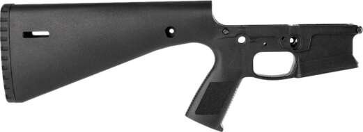 Wraithworks WARP-15 Polymer Stripped AR15 Lower Receiver - Black | Integral Buttstock & Pistol Grip | Trap Door Buttplate