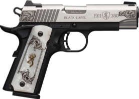 BROWNING 1911-380 SS/ENGRAVED - 380ACP FS 4.25" WHITE PEARL