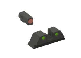 Meprolight ML46500 Hyper-Bright Orange Ring Front/Green Rear Sights for Taurus 3GC