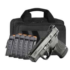 M&P 9 Shield Plus OR TS Carry On Bundle 9mm Luger 10(1)&13(5)rd Magazines 3.1" Barrel Savior Specialist Bag
