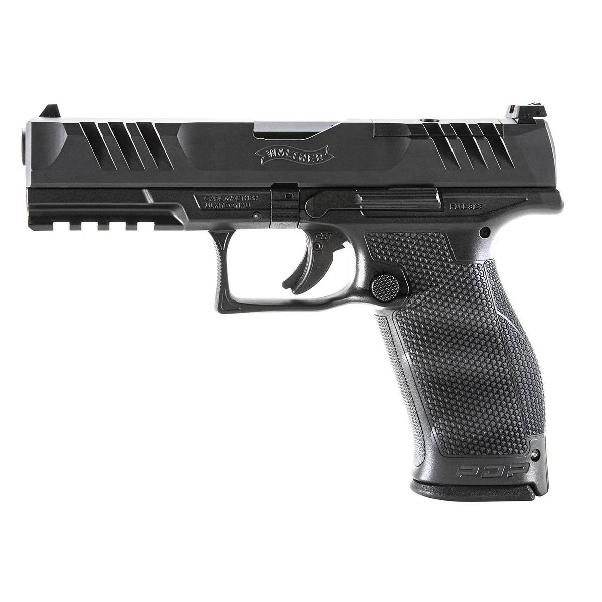 Walther PDP Full Size Optic Ready Handgun 9mm Luger 18rd Magazine(2) 4.5" Barrel Black Polymer