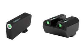 Truglo TFX Tritium/Fiber-Optic Day/Night Sight Set fits GLOCK 17 / 17L 19 22 23 24 26 27 33 34 35 38 and 39 (Suppressor Low) - White Outlin