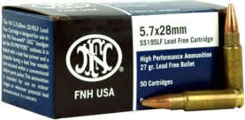 FN 5.7X28 27GR LEAD FREE JHP - SS195LF 50RD 40BX/CS