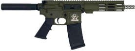 GLFA AR15 PISTOL 223 WYLDE - 7.5" STAINLESS BBL OD GREEN