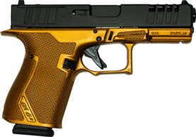 GLFA 19 STRIKER 9MM 4" 15 SHOT - BLK SLIDE GALAXY COPPER FRAME