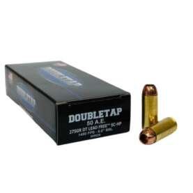 Double Tap DT Lead Free Handgun Ammunition .50 AE 275gr SC-HP 1450 fps 20/ct