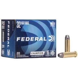 Federal Champion Handgun Ammunition .32 H&R Mag 95 gr LSWC 1020 fps 20/box