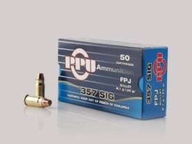 PPU Handgun Ammunition  .357 SIG 125gr FPJ 1542 fps 50/ct