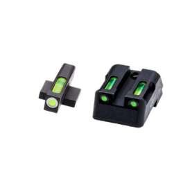 HIVIZ LiteWave H3 sight Green LitePipe w/White front ring Fits Kimber 1911 models