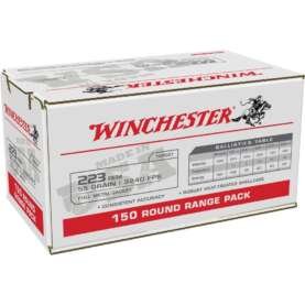 Winchester USA Lake City Rifle Ammunition .223 Rem 55 gr. FMJ 3240 fps 150/ct