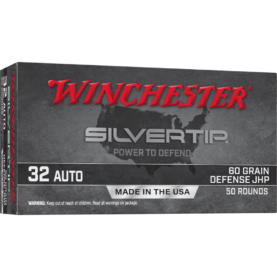 Winchester Silvertip Handgun Ammunition 32 Auto 60 gr. JHP 970 fps 50/ct