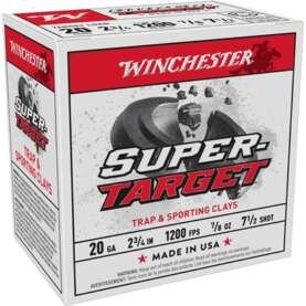 SUPER TARGET 20 GAUGE 2-3/4'' 7/8OZ #7.5 SHOT 25/BOX