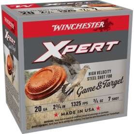 XPERT GAME & TARGET 20 GAUGE 2-3/4'' 3/4OZ #7 SHOT 25/BOX
