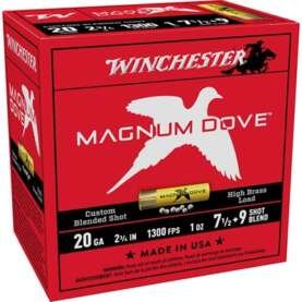 MAGNUM DOVE 20 GAUGE 2-3/4'' 1OZ #7.5 & 9 SHOT 25/BOX