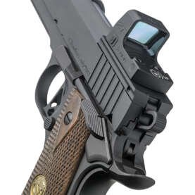 Charles Daly 1911 Superior Pistol 45 ACP 5 in Black Micro Reflex Sight Walnut Grip10