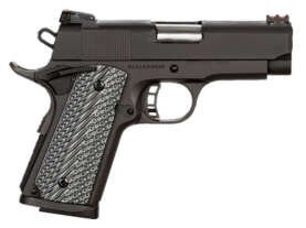 Rock Island Armory 51585 Rock Ultra 1911 CS-L .45 ACP 3.6" 7+1 Black/Black & Gray G10 Grips
