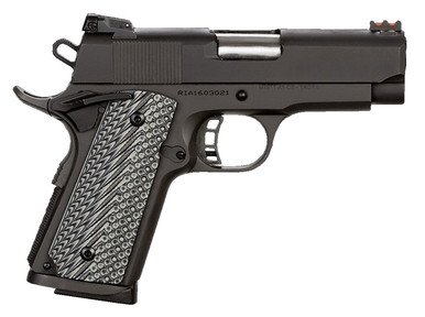 Rock Island Armory 51585 Rock Ultra 1911 CS-L .45 ACP 3.6" 7+1 Black/Black & Gray G10 Grips