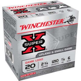 Winchester Super-X Game Load 20 ga. 2.75 in. 7/8 oz. 6 Shot 25 rd.