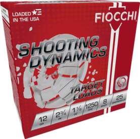 FIOCCHI 12GA 2.75" 1-1/8OZ #8 - 1250FPS 250RD CASE LOT