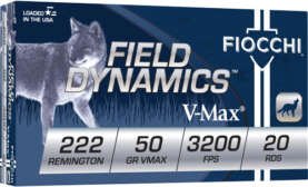 FIOCCHI 222 REM 50GR V-MAX - 20RD 10BX/CS