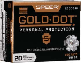 SPEER GOLD DOT 380 ACP - 90GR GDHP 20RD 10BX/CS