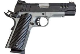 Great Lakes Firearms GL1911-45CSSSRK 1911 4.25" 8+1 Black/SS Barrel/Bull Shark