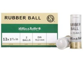 Sellier & Bellot 12 Gauge Ammunition SB12RBB 2-5/8" Double Rubber Balls 25 rounds