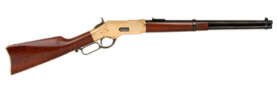 Cimarron CA218AS1 1866 Yellowboy Carbine With Saddle Ring .44 Special, 19" Round Barrel Walnut/Brass/Blued