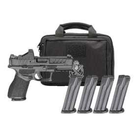 Springfield Armory Gear Pac Echelon 4.0C Handgun 9mm Luger 15rd(1) & 18rd(3) Magazines 4" Barrel Black/White Sights Green Dot  & Bag