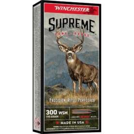 Winchester Supreme Long Range Rifle Ammunition .300 WSM 195gr PT 2900 fps 20/ct