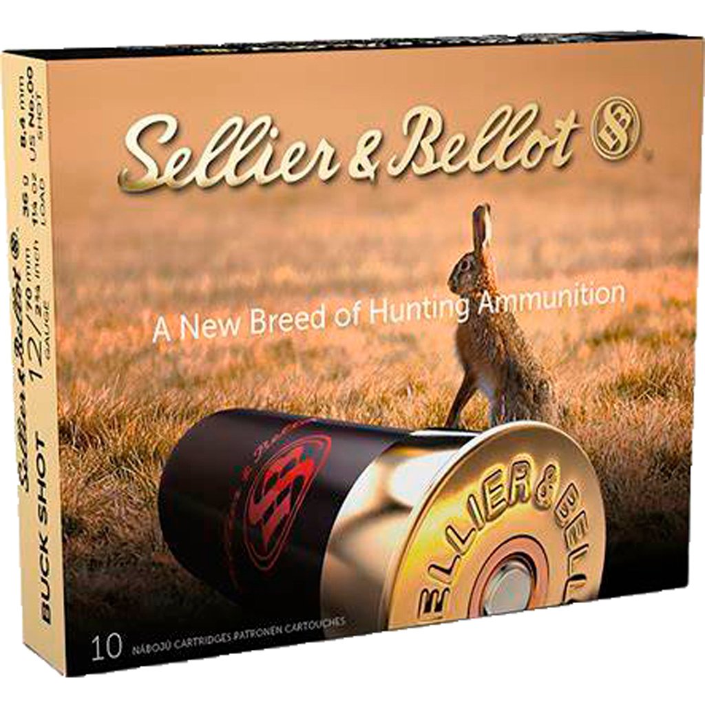 Sellier & Bellot Buckshot Loads 12ga 2 3/4" 1 1/4 oz #00 12 pellet 10 rd.