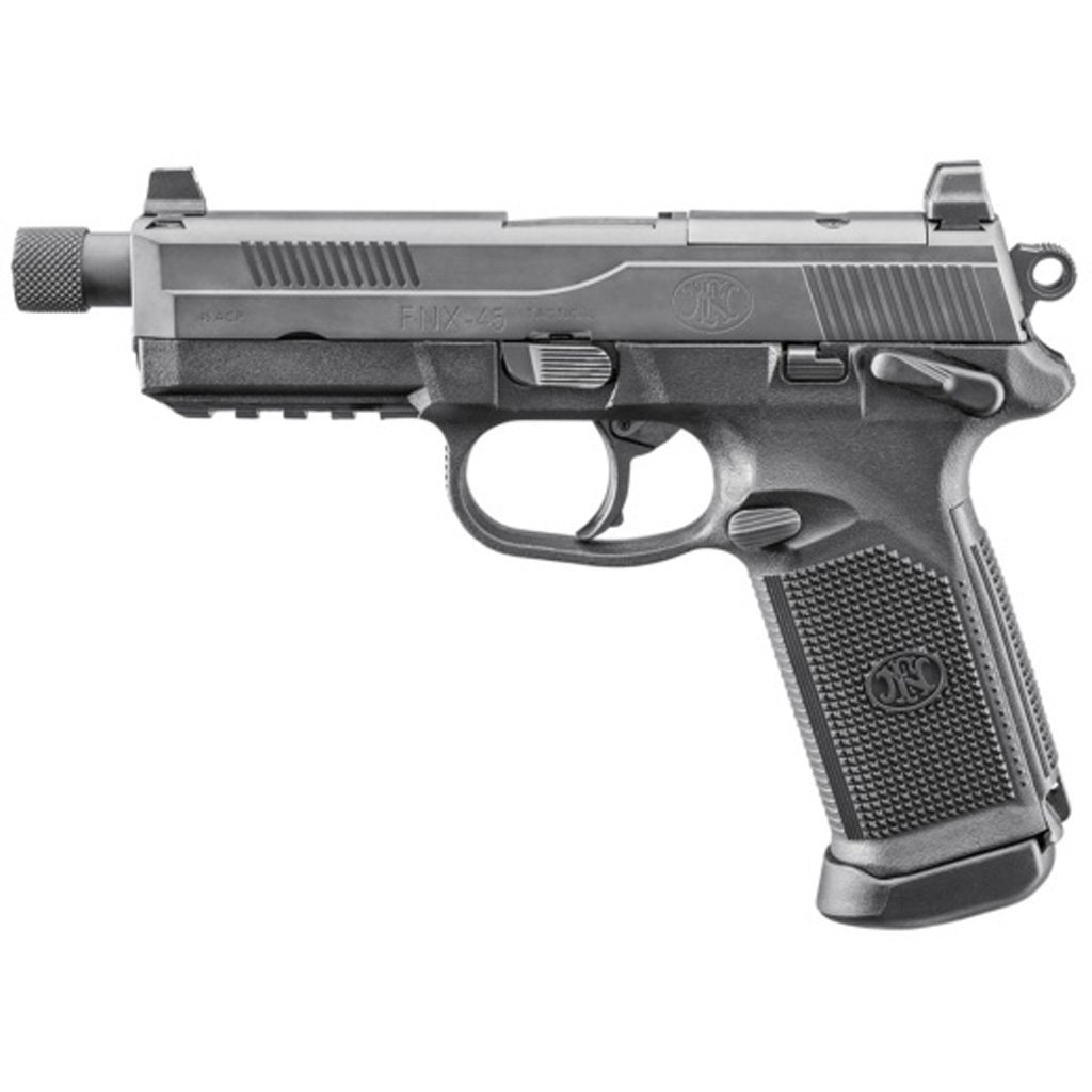 FN FNX-45T Tactical Pistol 45 ACP 5.3 in. Black w/Threaded Barrel 15 rd.