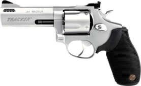 TAURUS TRACKER 44MAG 4" 5-SH - AS PORTED SS RUBBER