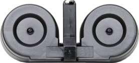 IVER JOHNSON MAGAZINE AR15 - 223 100RD DRUM BLK/CLEAR POLY