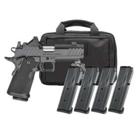 Springfield Armory Gear Pac 1911 DS Prodigy Compact Handgun 9mm Luger 15rd Magazines (4) 4.25" Barrel Black Viridian Green Dot Bag