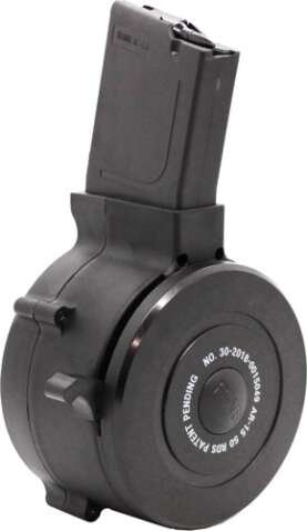 IVER JOHNSON MAGAZINE AR15 - 223 50RD DRUM BLACK POLYMER