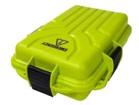 MTM EMERGENCY BOX 1 - 9.8X6.8X3.0 YELLOW GREEN