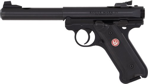 RUGER MARK IV TARGET 22LR - 5.5" BULL AS BLACK PLASTIC - Image 2